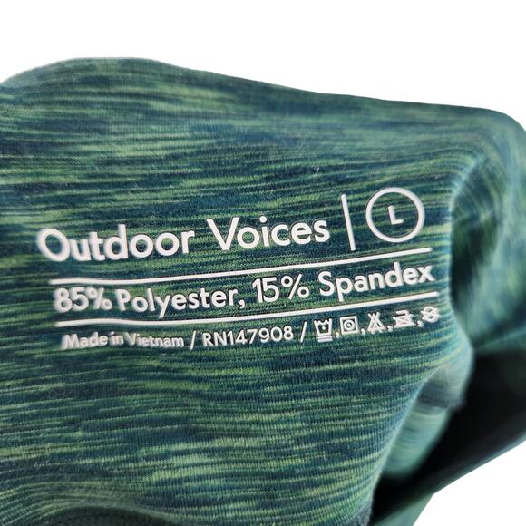 Outdoor‎ Voices Hi Rise 7/8 Leggings Womens Large Heathered Green - Picture 5 of 5
